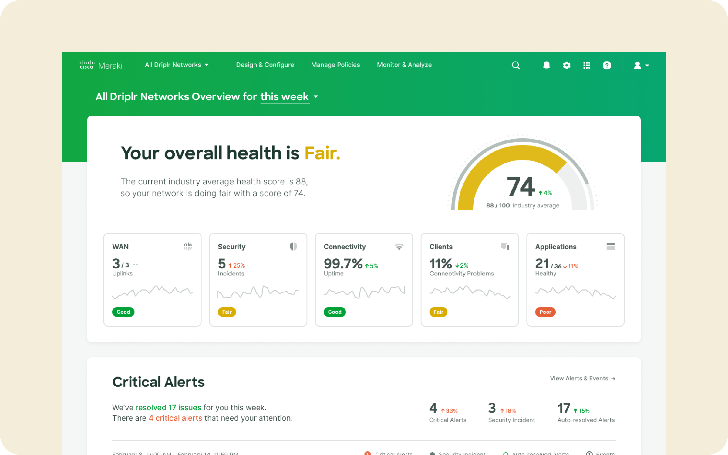 Building design systems for Meraki's enterprise networking dashboard